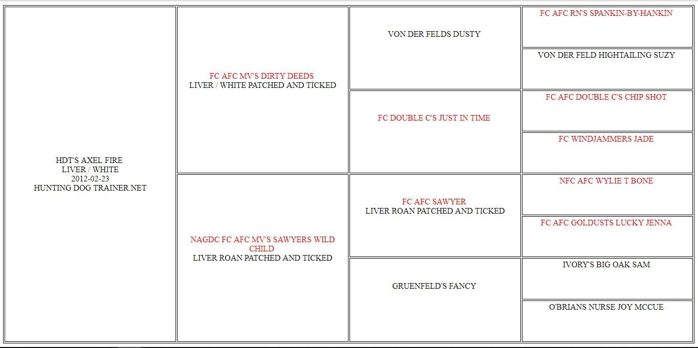 Axel's Pedigree Document